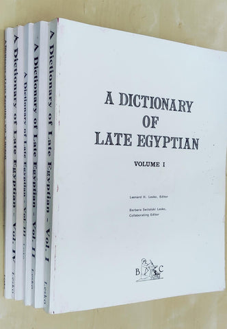 A Dictionary of Late Egyptian. Volumes I à V.