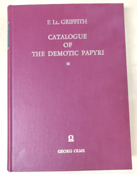 Catalogue of the Demotic Papyri. Vol I/II & III.