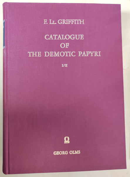 Catalogue of the Demotic Papyri. Vol I/II & III.