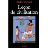 Leçons de civilisation.