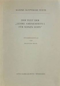 Der Text der lehre Amenemhets I für seinen sohn.