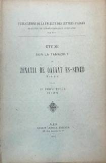 Etude sur la Tamazir't ou Zénatia de Qalaât es-sened (Tunisie).