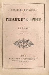 Recherches historiques sur le principe d'Archimède.