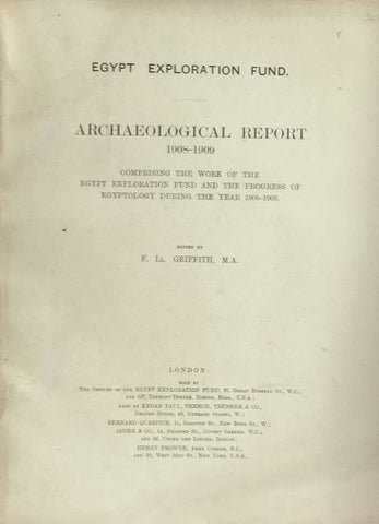 Egypt Exploration fund. Archaeological report 1908-1909.