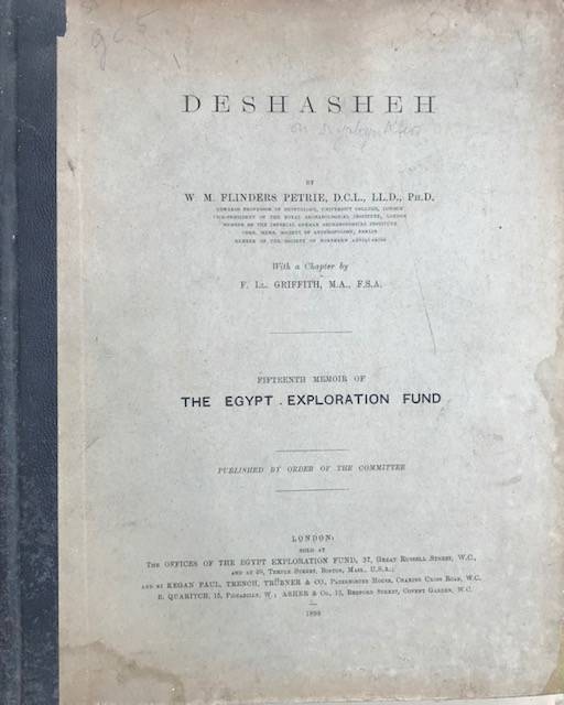 Deshasheh 1897. Fifteenth Memoire of the Egypt exploration fund.