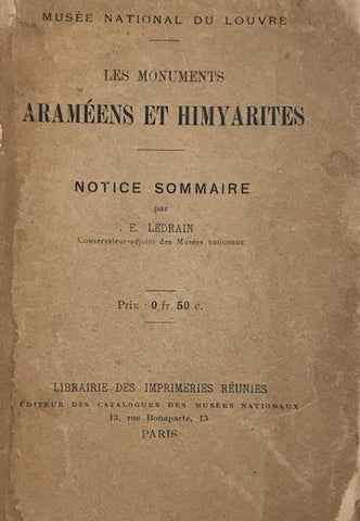 Notice sommaire des monuments Araméens et Himyarites du Musée du Louvre.