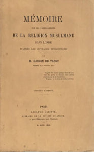 Mémoire sur les particularités de la religion musulmane dans l'Inde d'après les ouvrages hindoustanis.