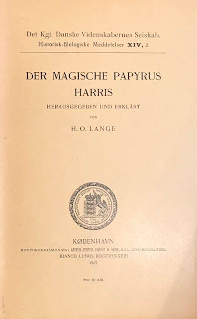 Der Magische papyrus Harris.