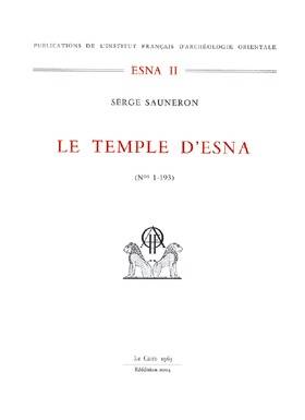 Esna II. Le temple d'Esna (n°1-193).
