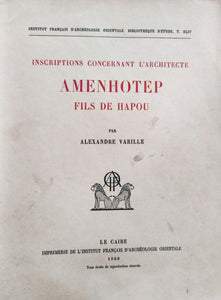Inscriptions concernant l'architecte Amenhotep, fils de Hapou.