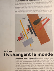 Et tous ils changent le monde: appel pour un art élémentaire.