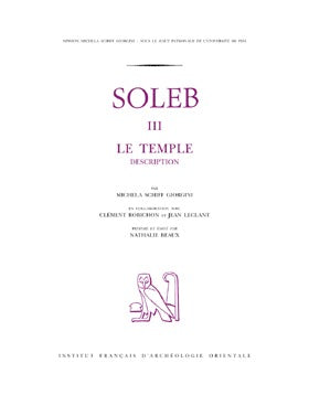 Soleb III. Le temple. Description. BiGen 23.