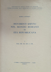 Movimenti servili nel mondo romano in età repubblicana.