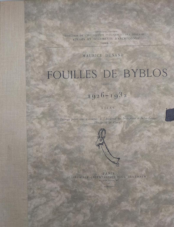 Fouilles de Byblos. Tome Ier (1926-1932). Texte et Atlas